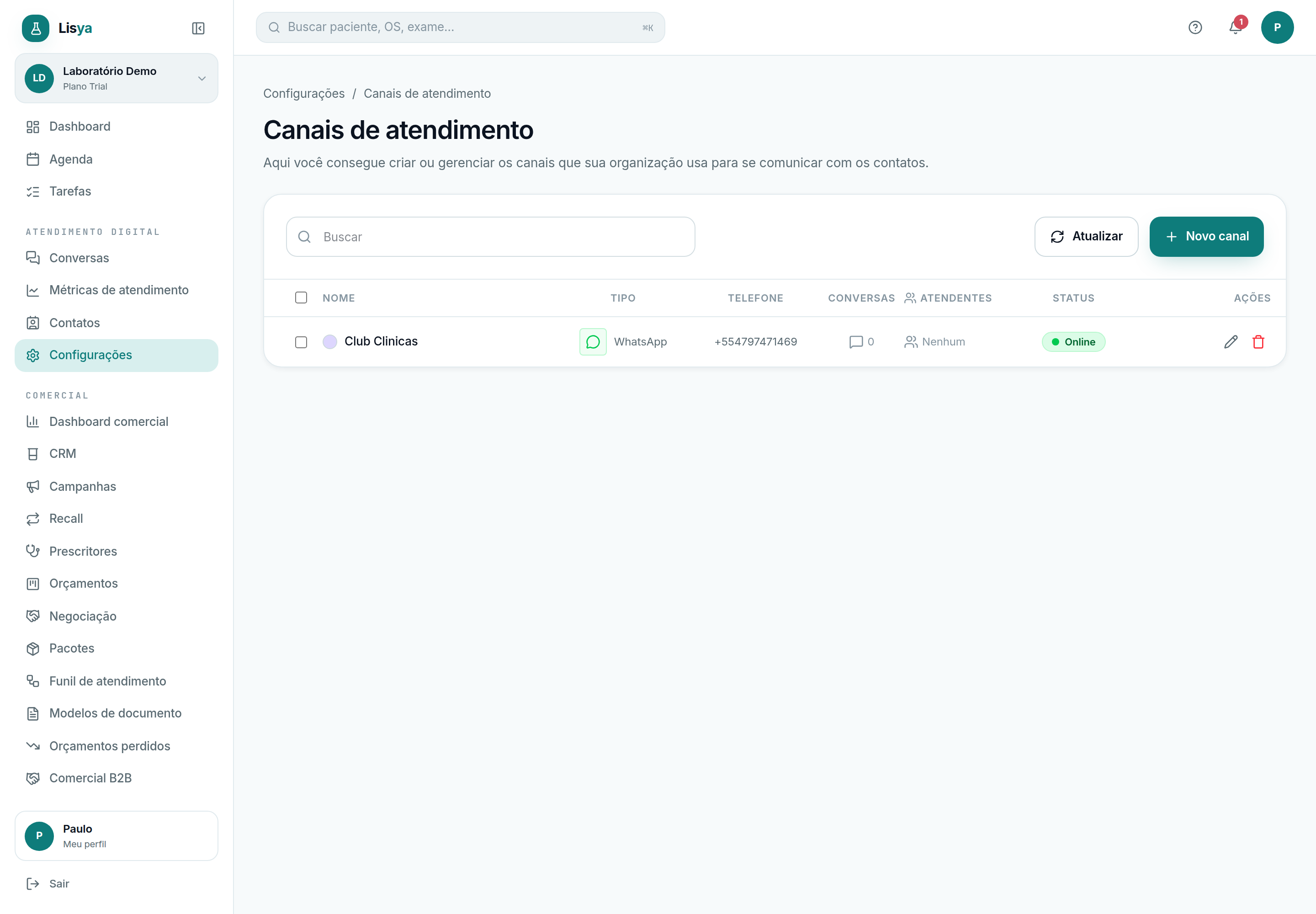 Canais de WhatsApp: conectar e gerenciar