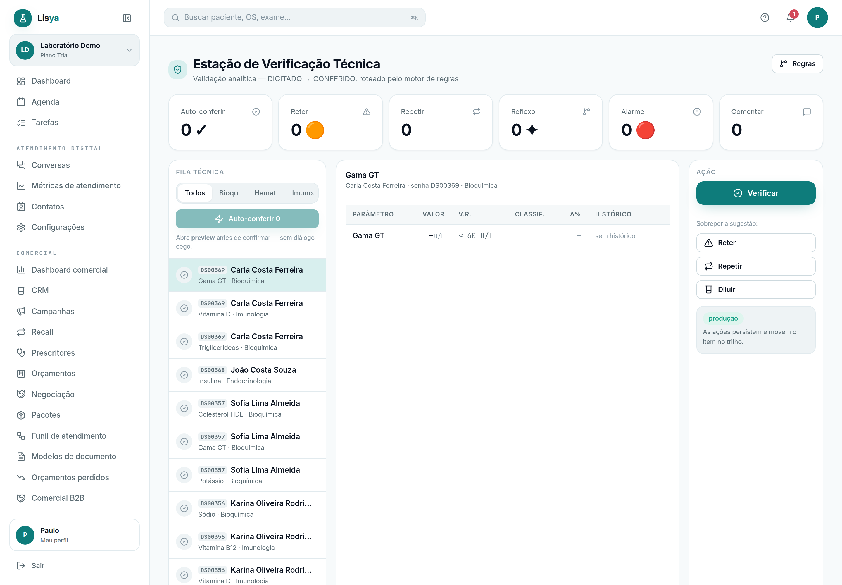 Verificação técnica: validação analítica automática