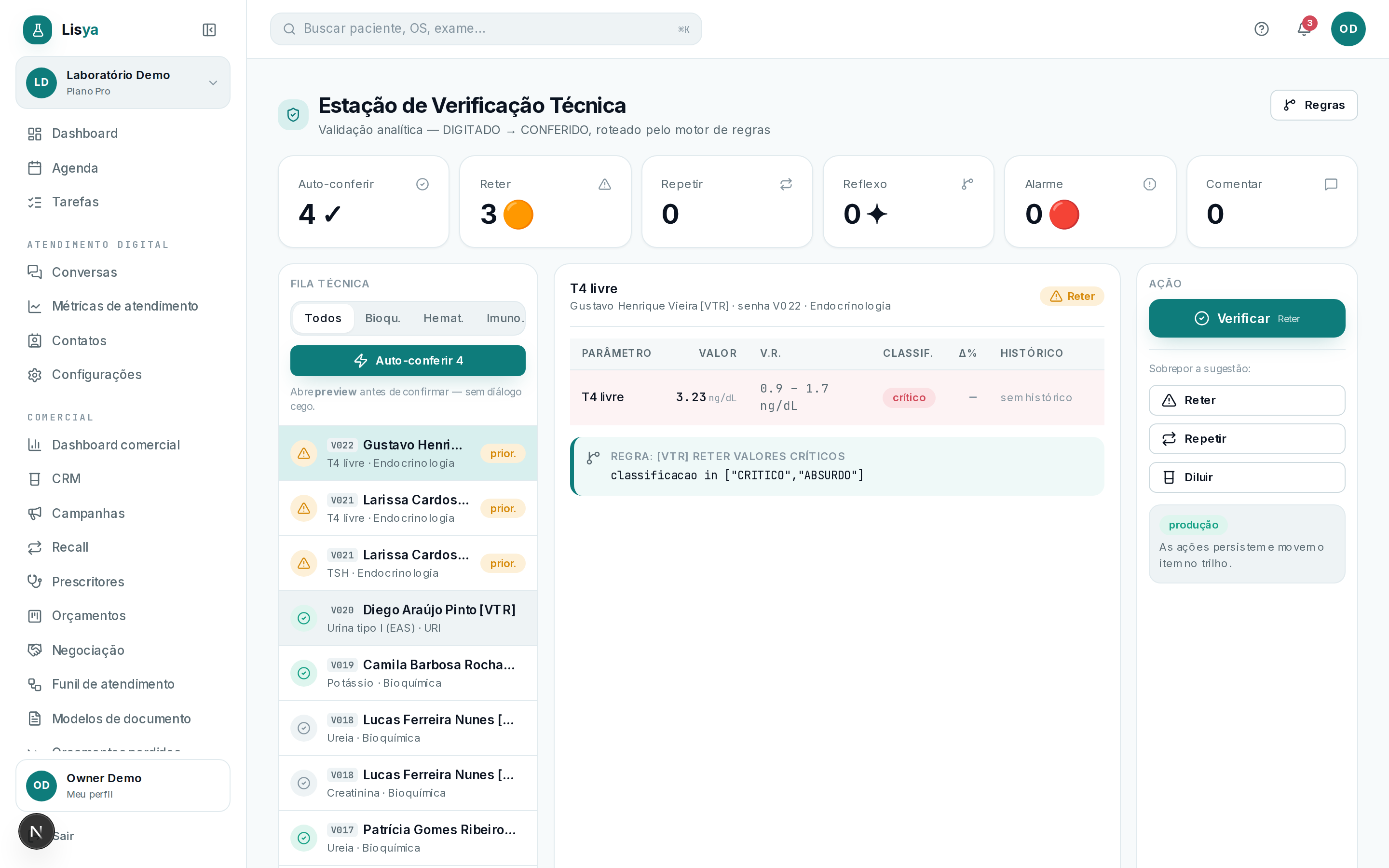 Verificação Técnica — tela 1